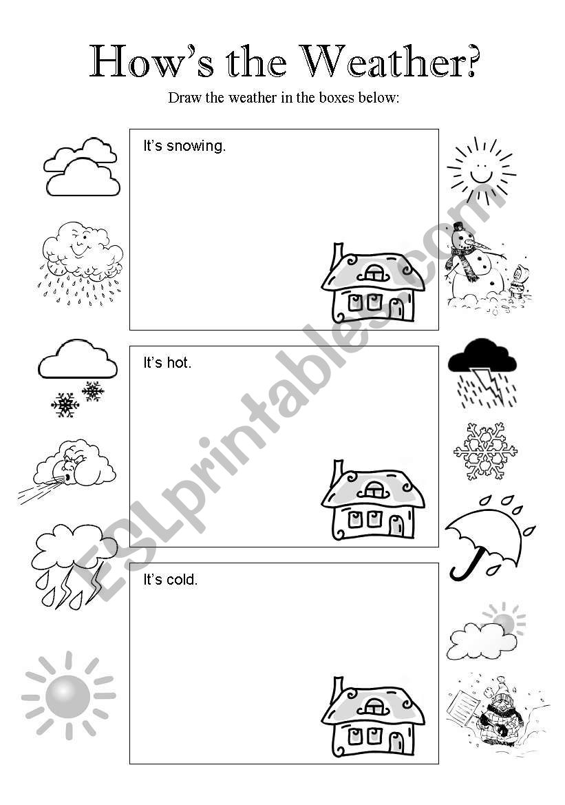 Hows the Weather - Page 2 worksheet