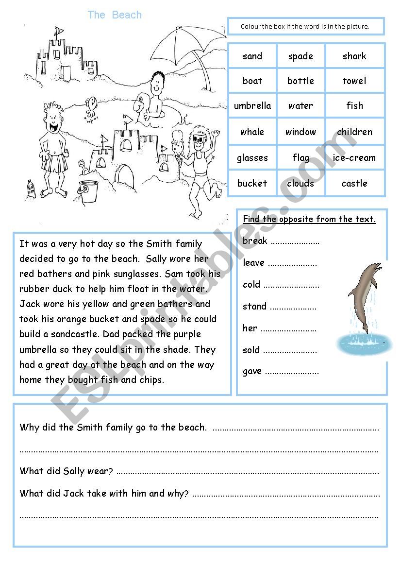 Working with words worksheet