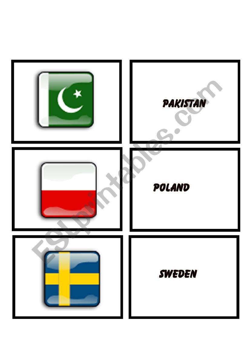 Flags  Set  Three worksheet