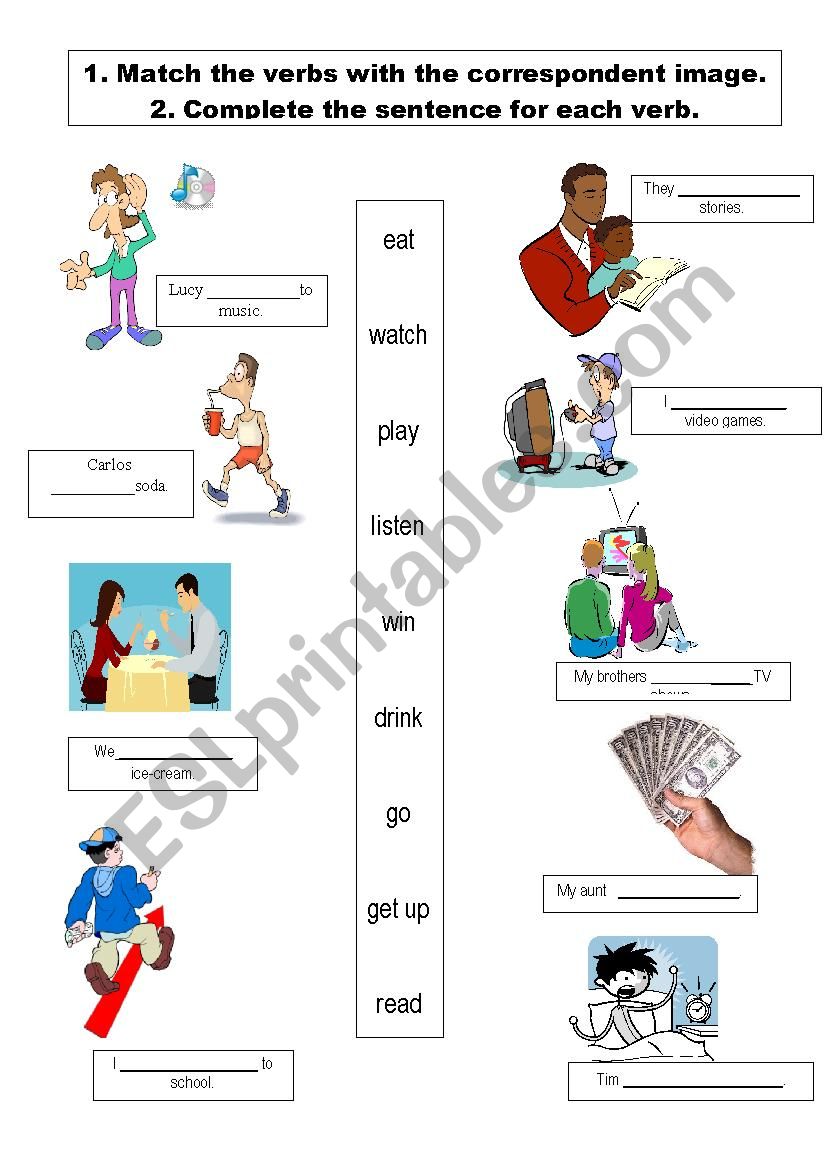 VERBS  worksheet