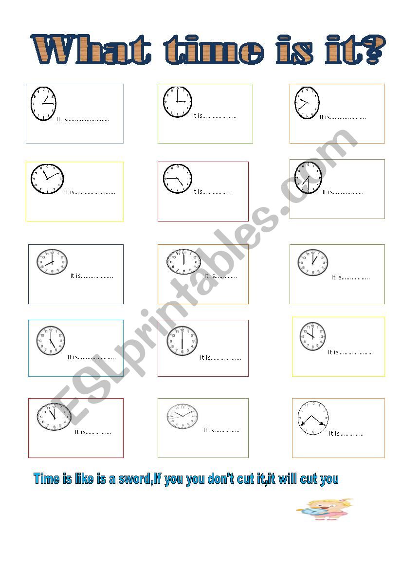 TIME worksheet