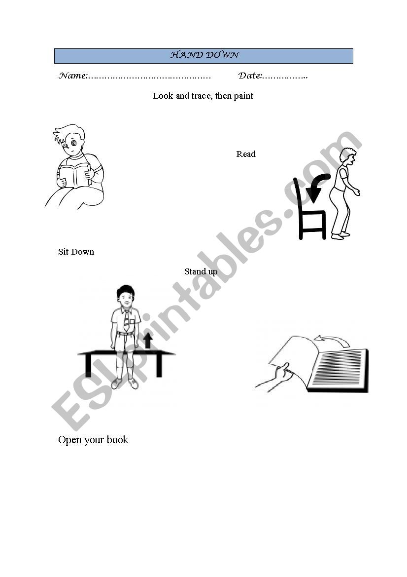 Classroom language worksheet