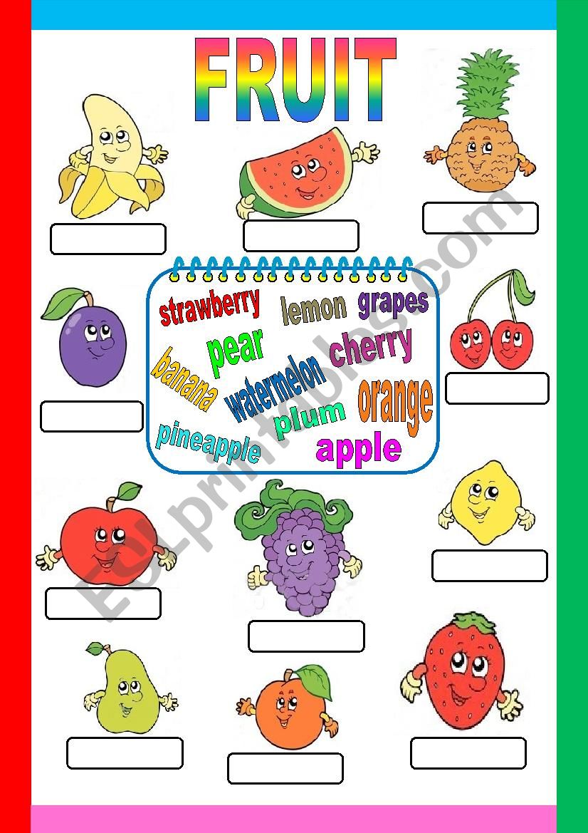 Fruit worksheet