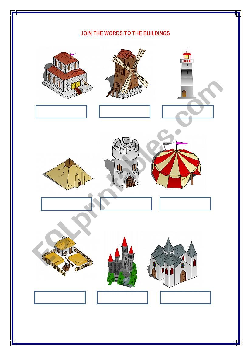 BUILDINGS worksheet