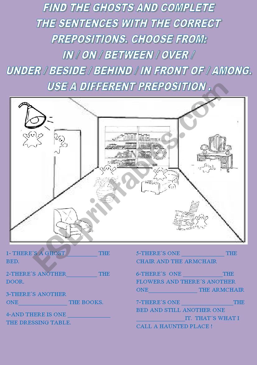 Prepositions worksheet