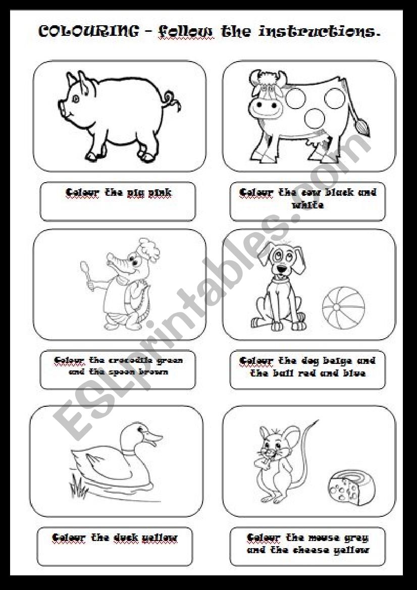 COLOURING - follow the instructions