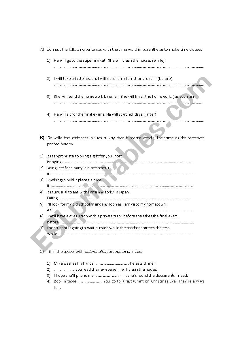 Affixes and Future Time Clauses. 