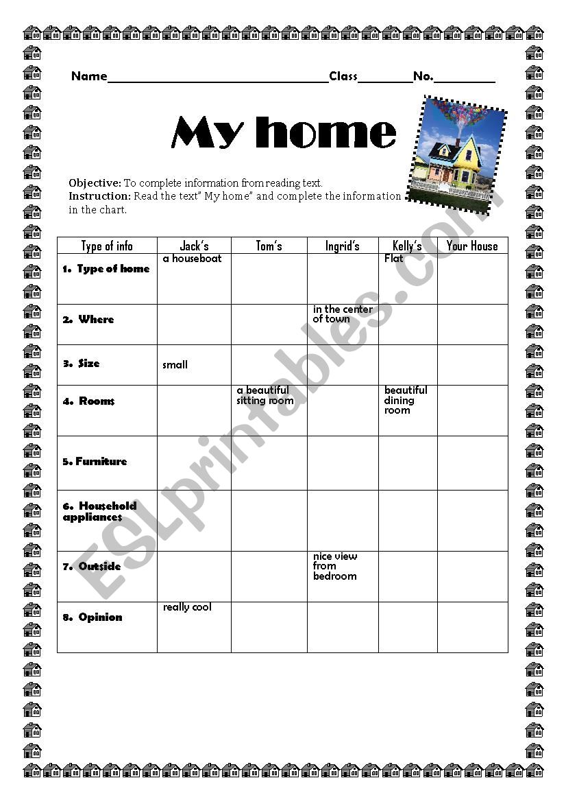 My home worksheet