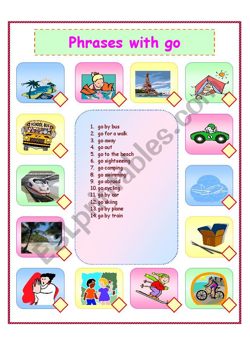 phrases with go worksheet