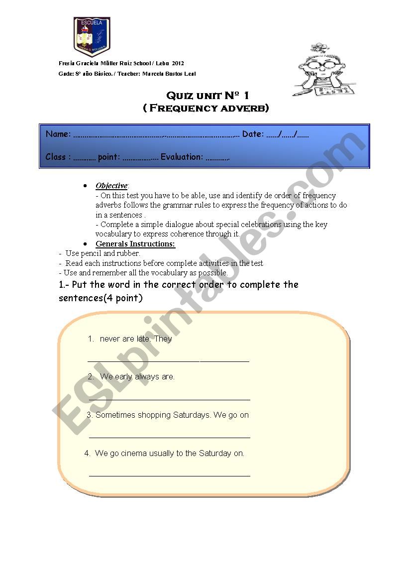 test simple past worksheet