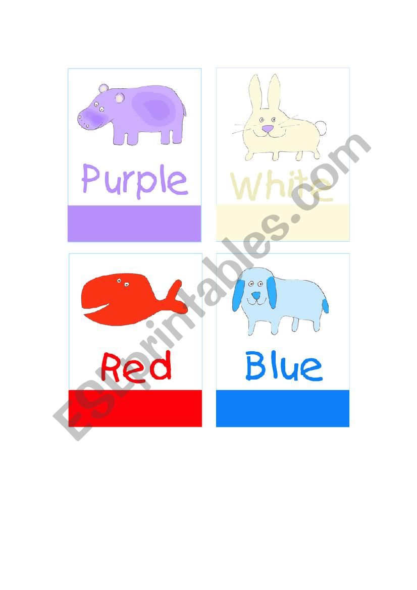 English Colors Kids worksheet