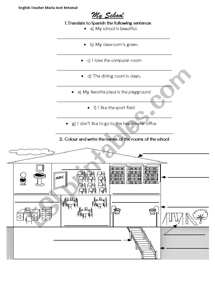 My school worksheet