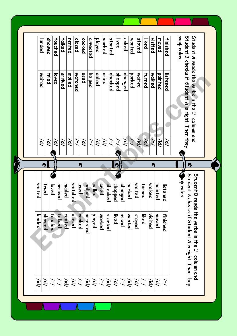 -ed- endings worksheet