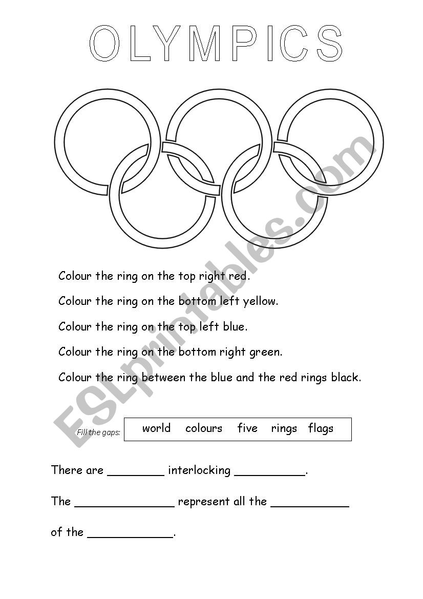 Olympic Rings worksheet