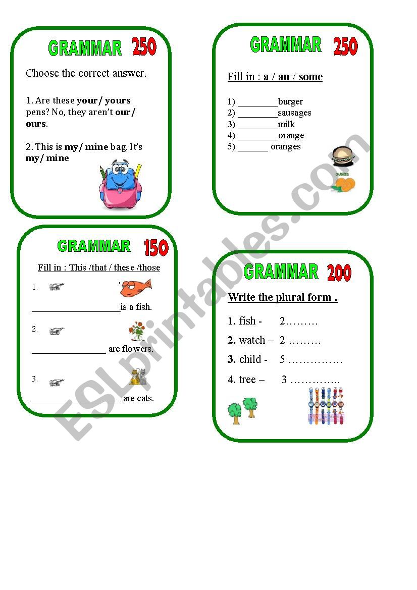 GAME worksheet