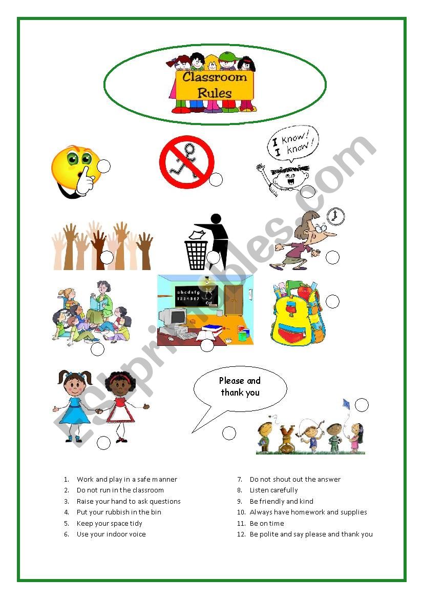 School rules and social behaviour