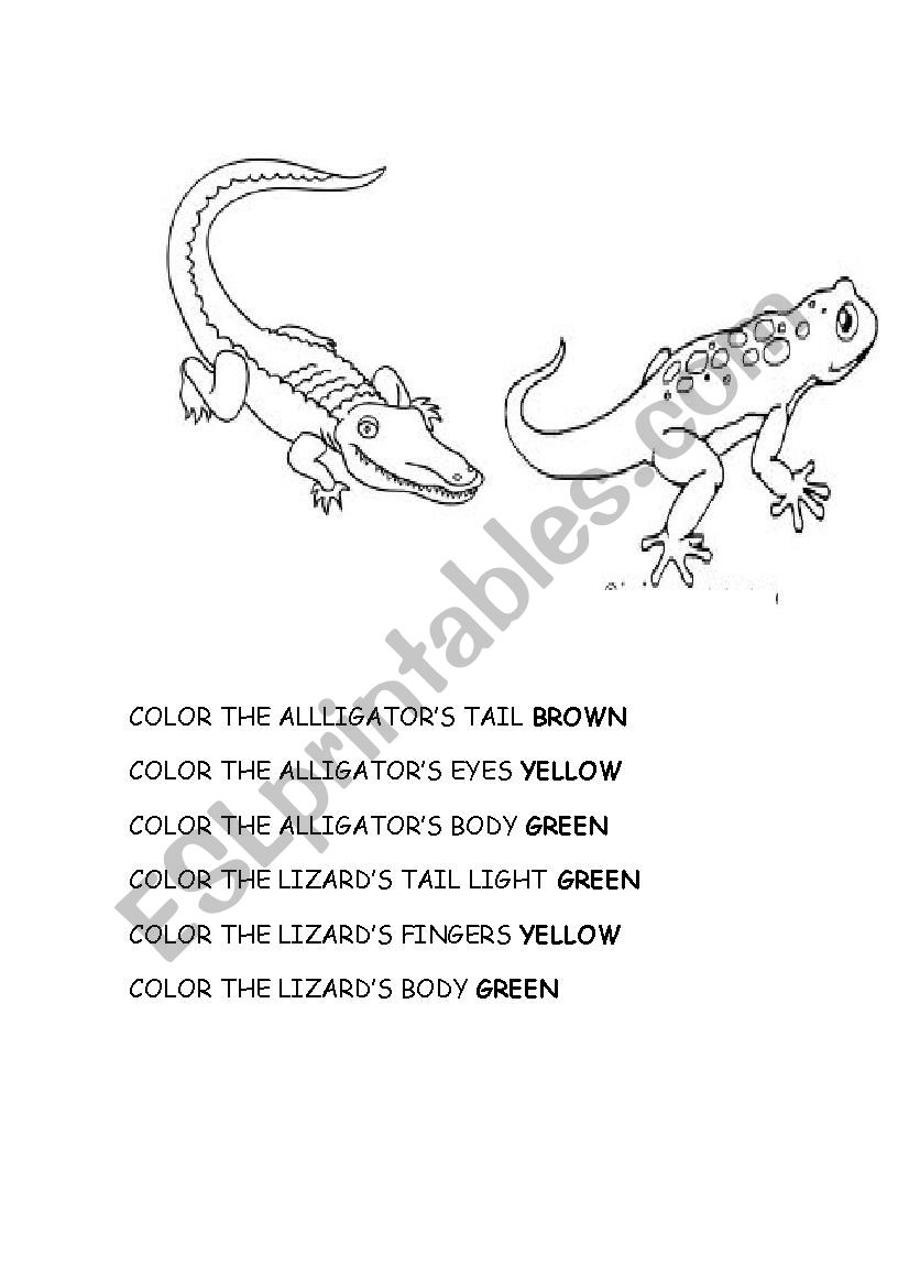 alligator coloring worksheet