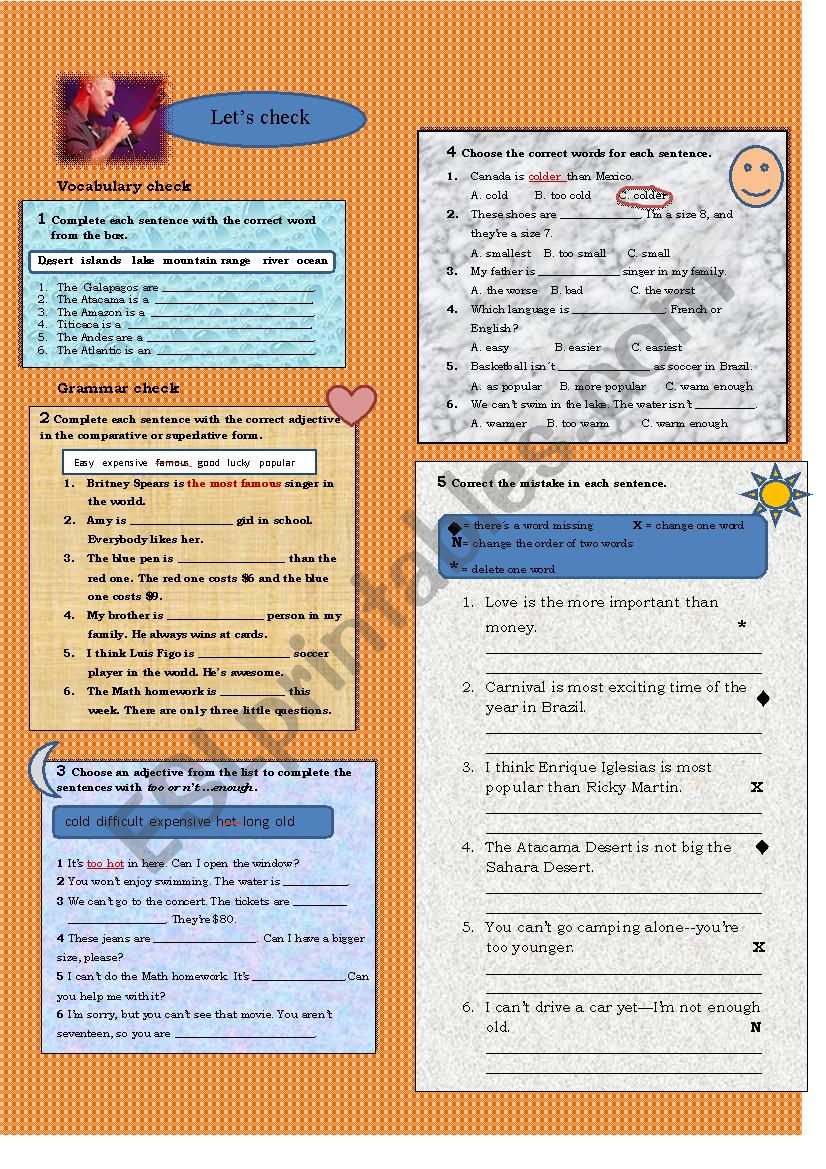 COMPARATIVE AND SUPERLATIVE ADJECTIVES