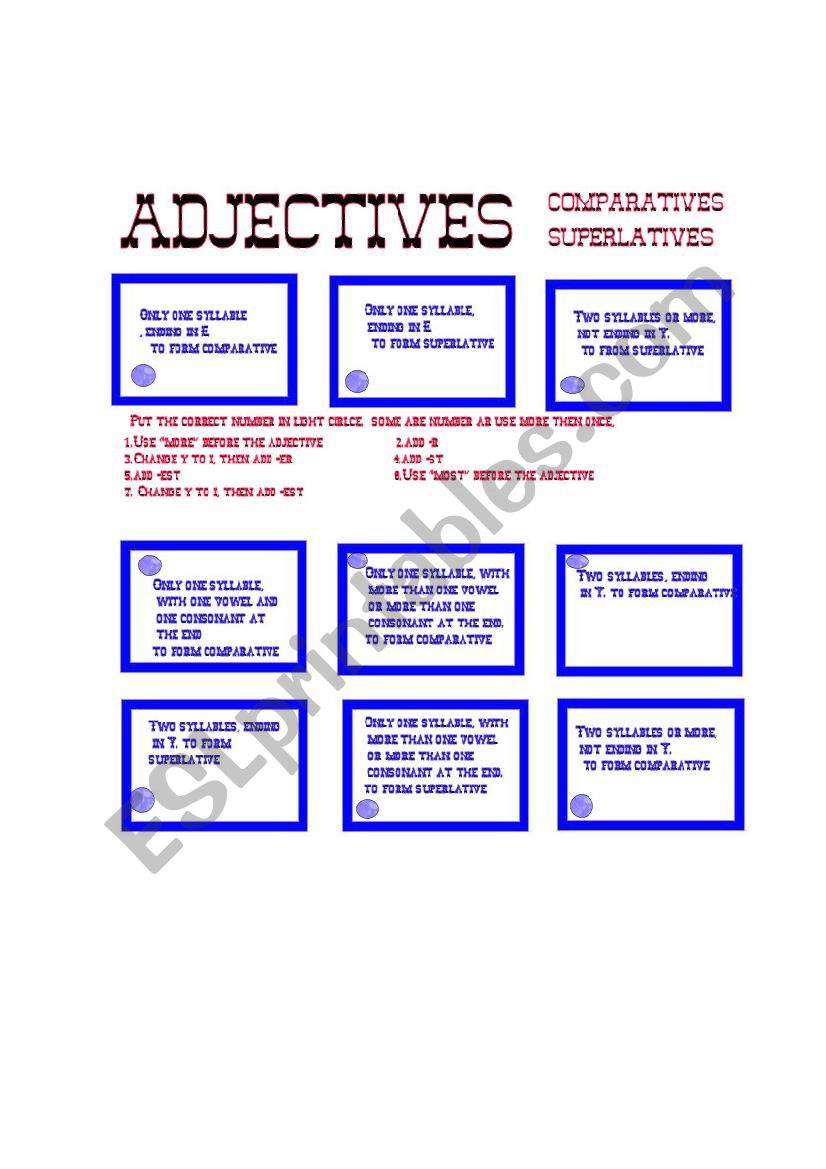 Adjectives   Comparative and Superlative