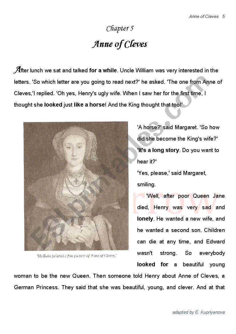Henry the VIII and his 6 wives. Chapter 5