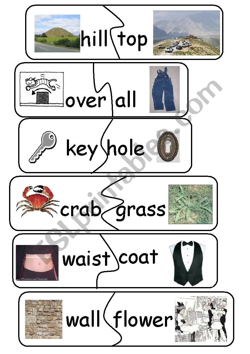 Compound Words/Game - set 25 worksheet