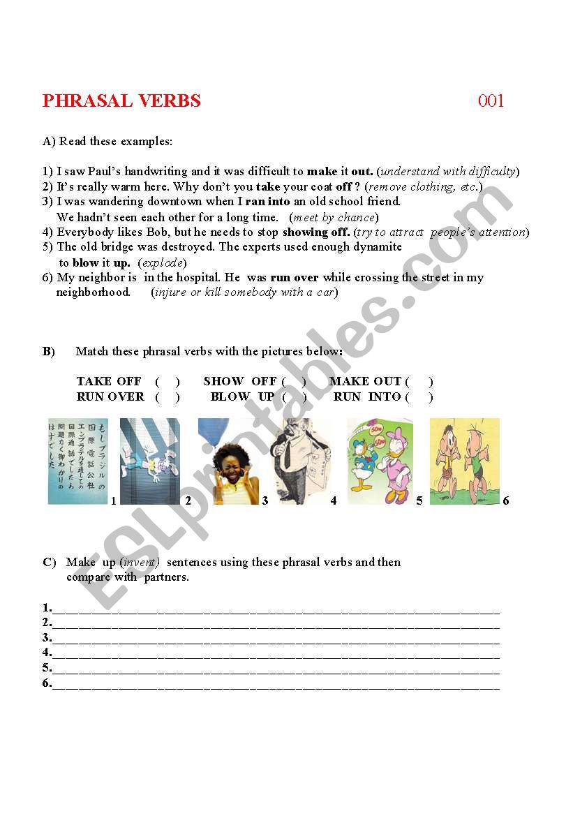 Phrasal Verbs001 worksheet