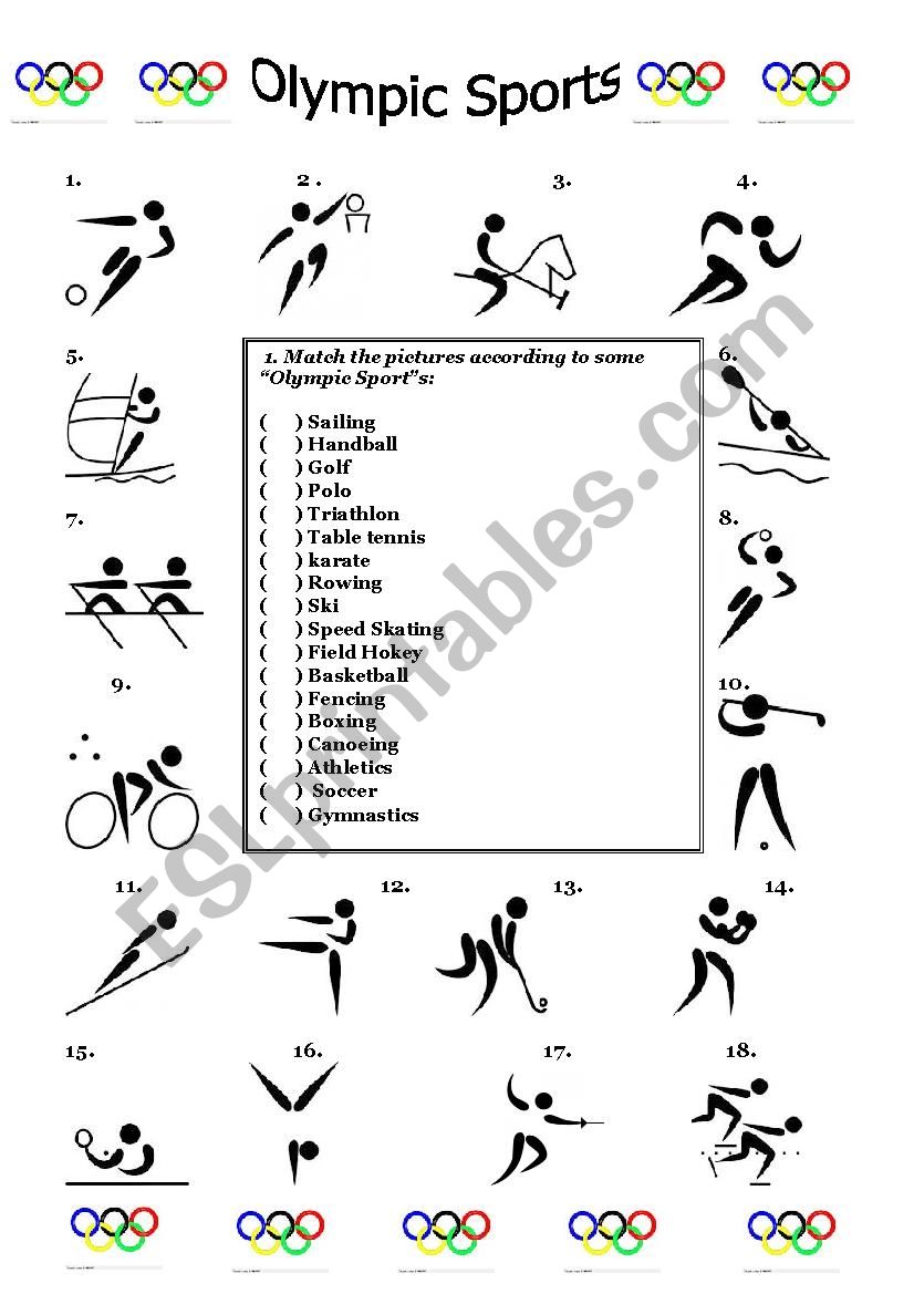 Some Olympic Sports worksheet