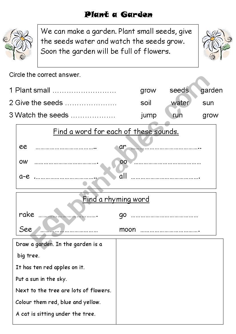 Working with words worksheet