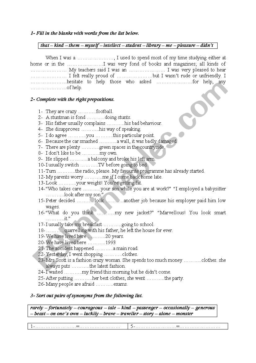 Language activities 21 worksheet