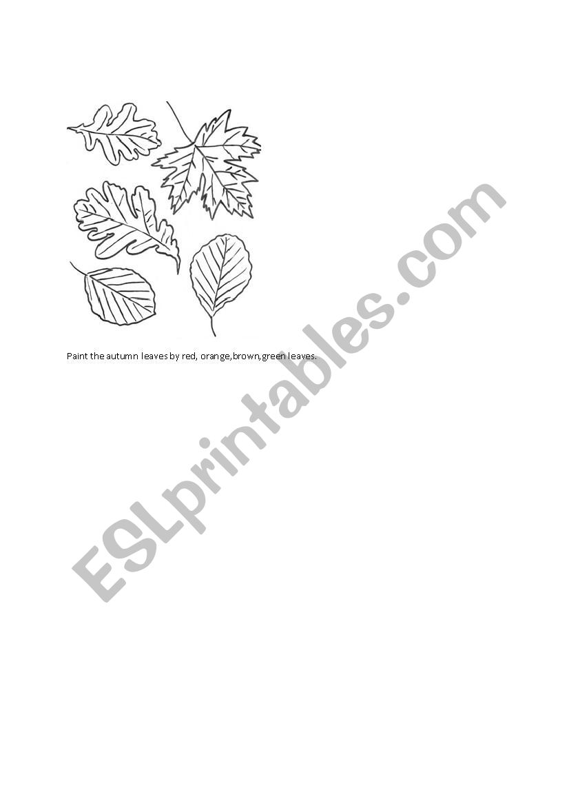 autumn leaves worksheet