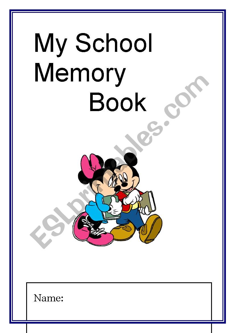My School Memory Book worksheet