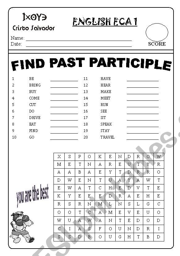 find-past-participle-esl-worksheet-by-dios