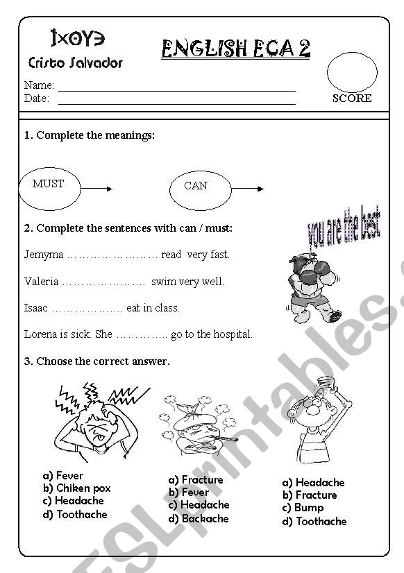 COMPLETE MODALS worksheet