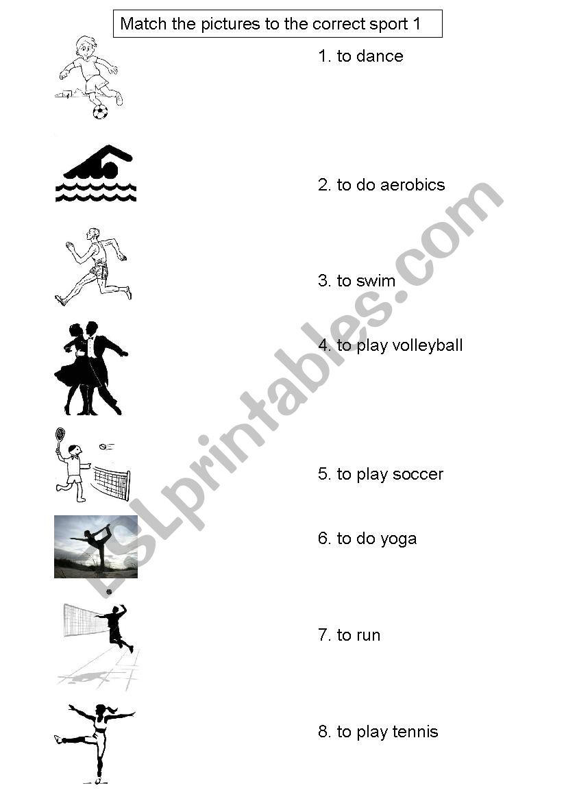 Sports Matching Activity (3 matching sheets)