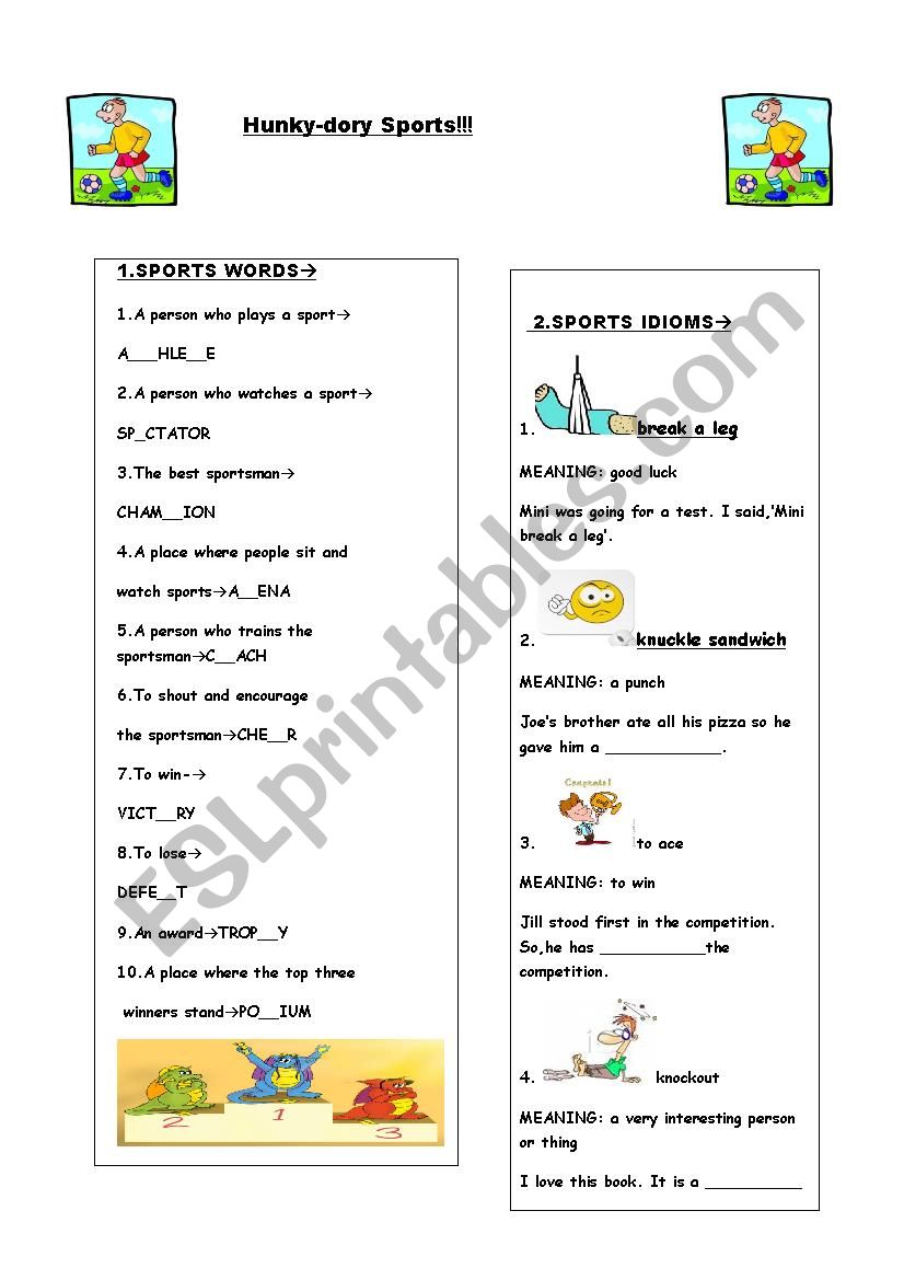 THE WORLD OF OLYMPICS! worksheet