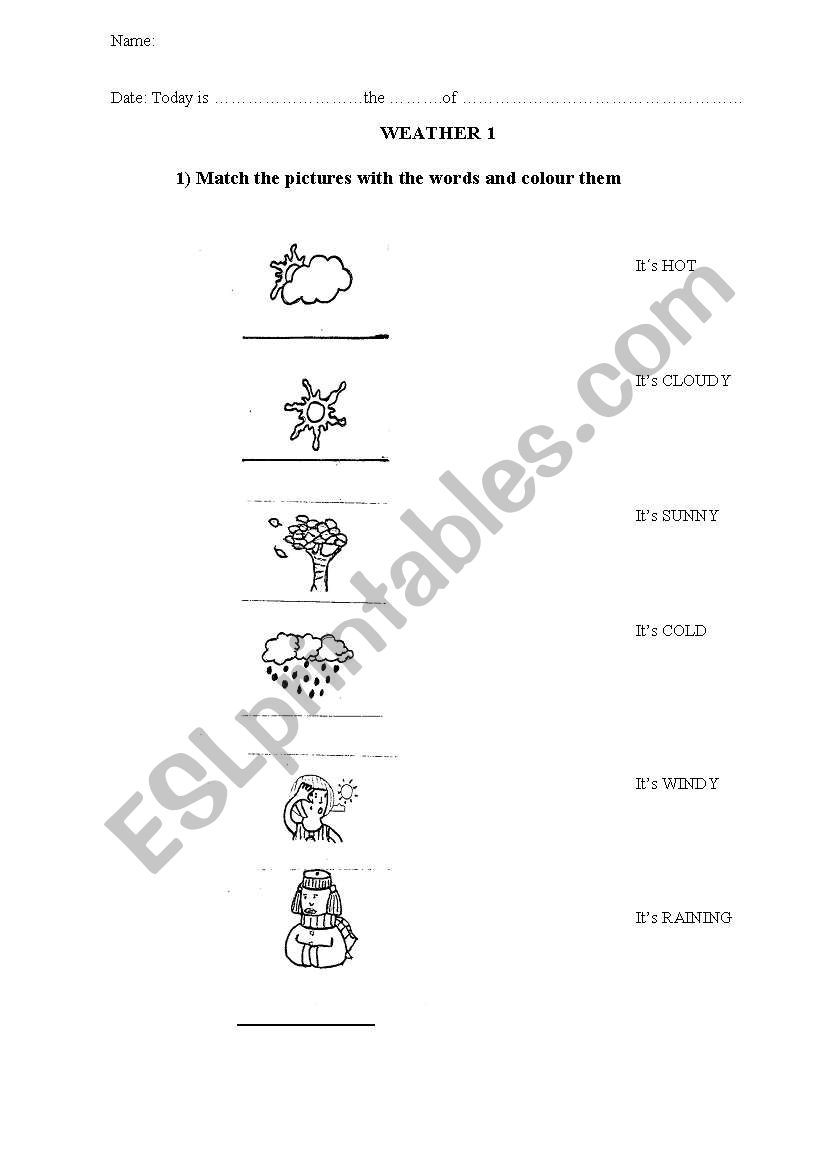 Weather worksheet