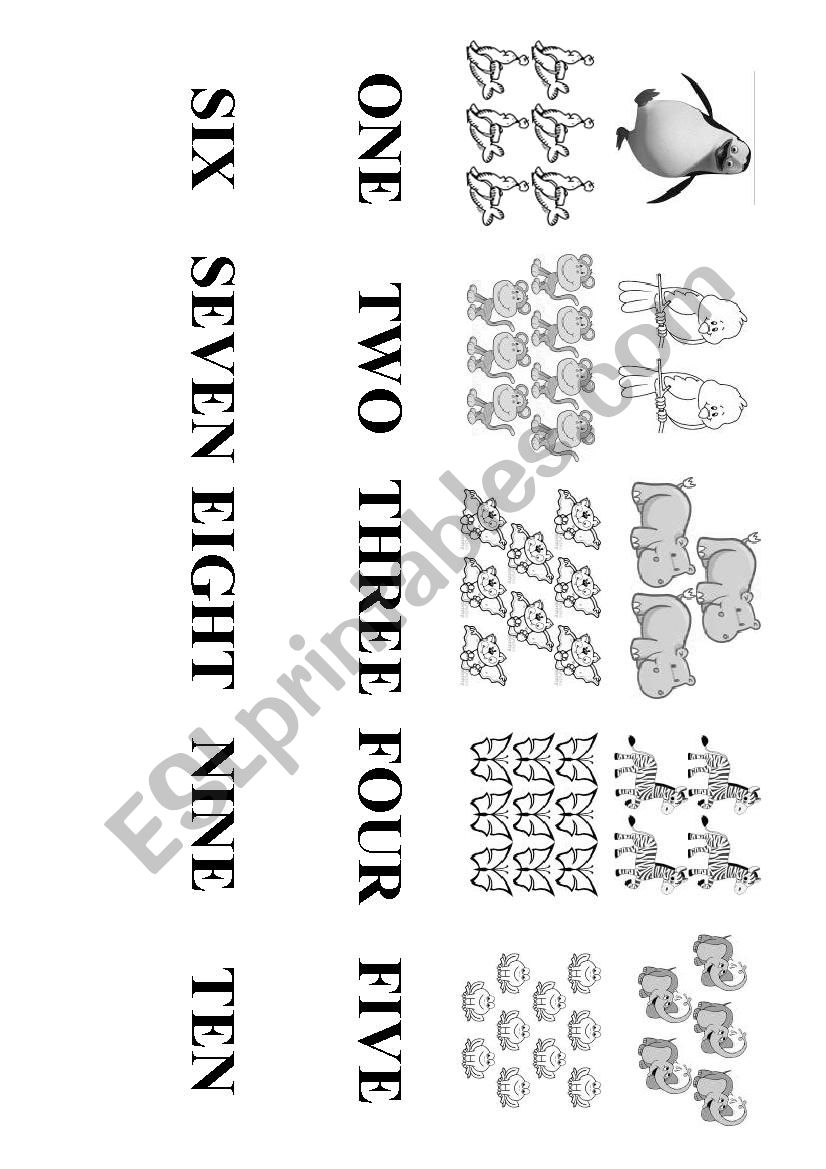 Numbers Memory Card Game II worksheet