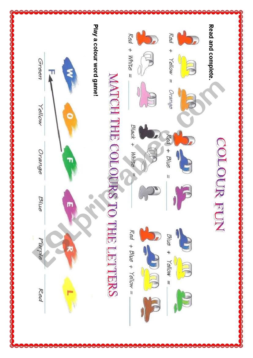 COLOUR FUN worksheet