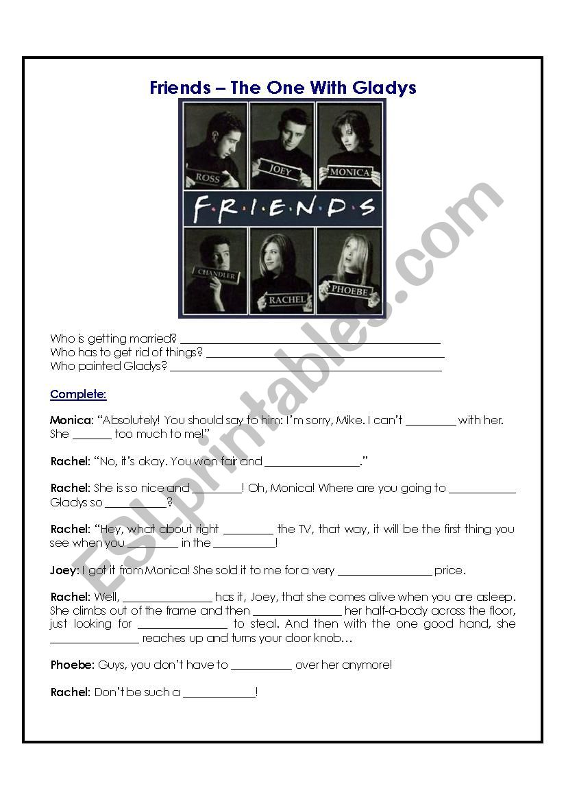 Friends - The One With Gladys worksheet