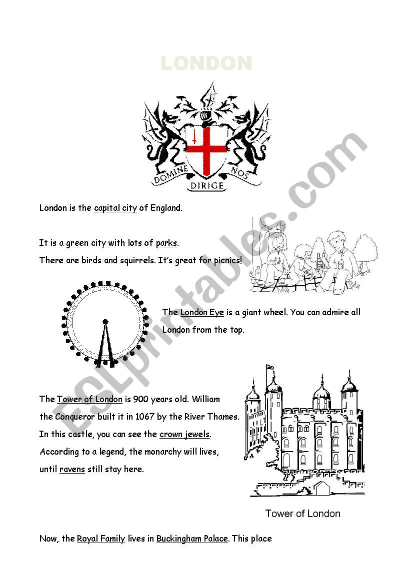 London worksheet