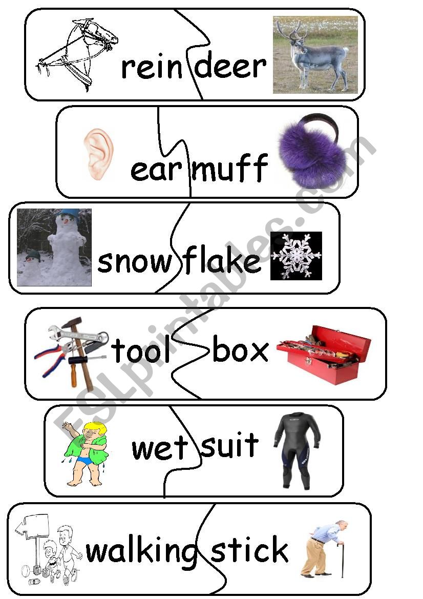 Compound Words/Game - set 30 worksheet