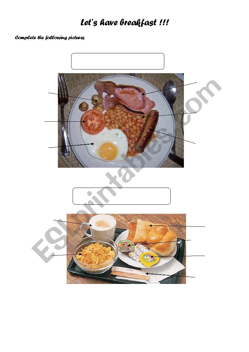 Continental or typical English breakfast?