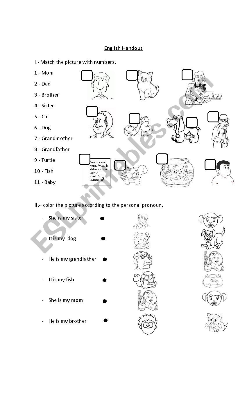 family worksheet