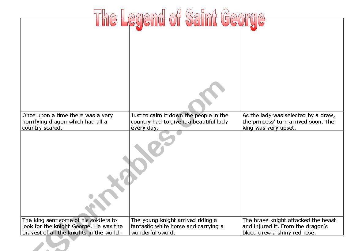 Saint George and the dragon worksheet