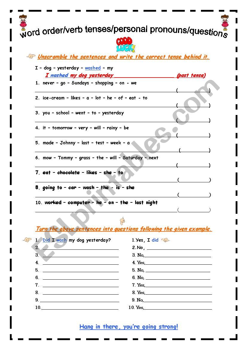 elementary worksheet