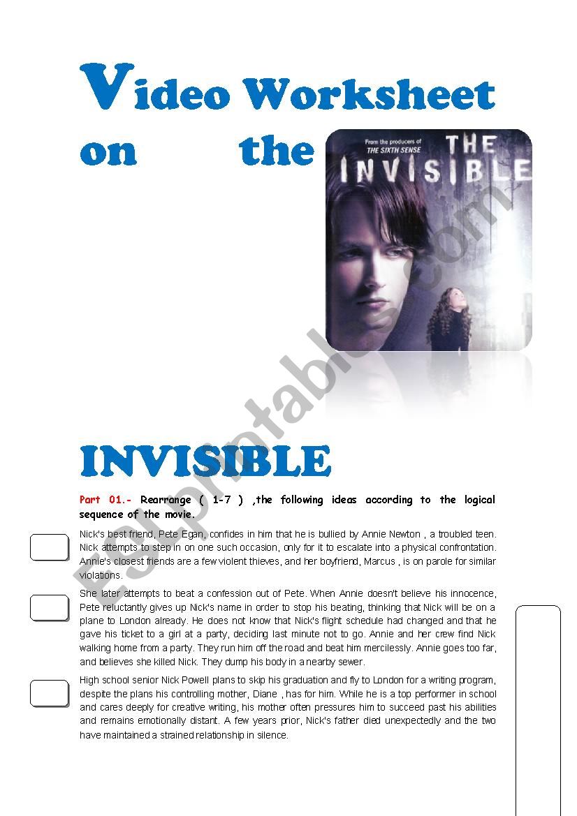 The Invisible worksheet
