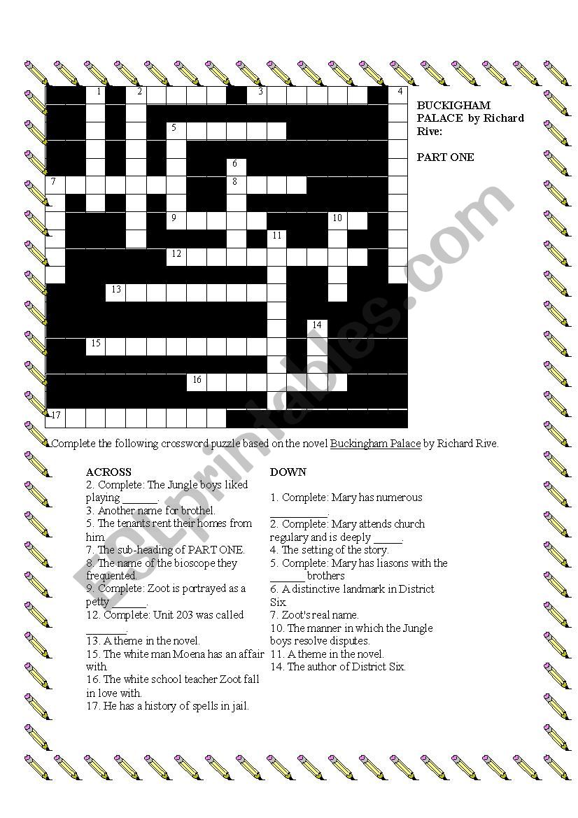 Buckingham Palace: Crossword Puzzle