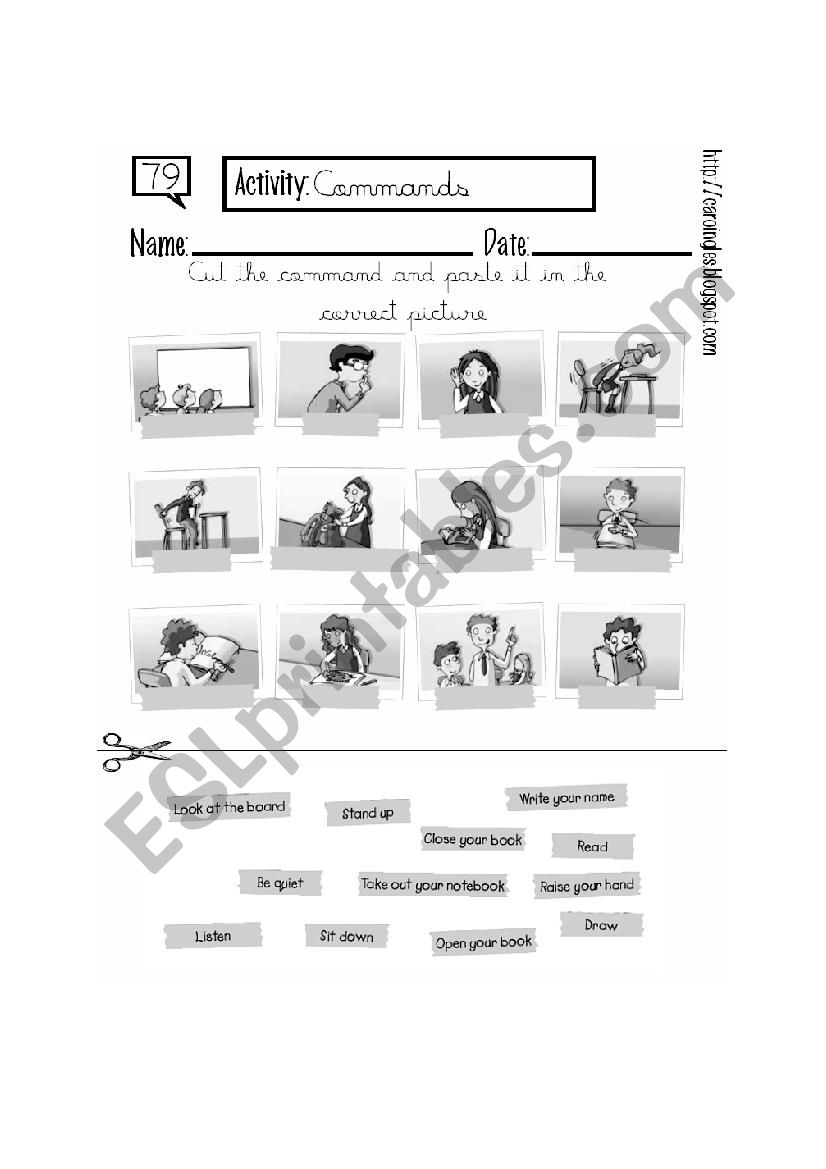 commanding worksheet