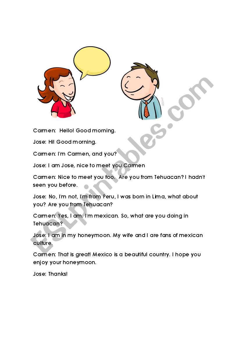 Hello! Im Carmen worksheet