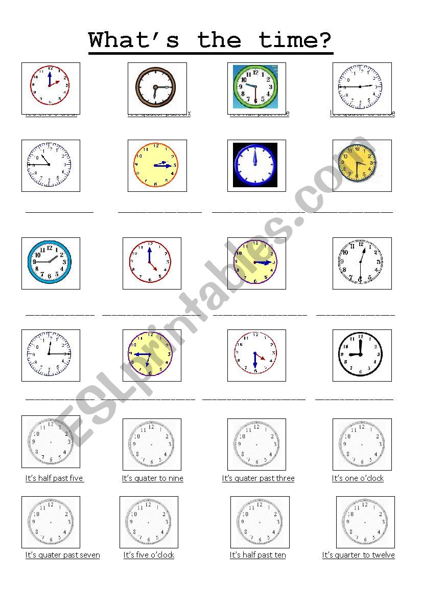 Time worksheet worksheet